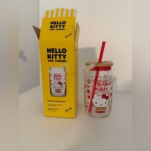 Sanrio Hello Kitty and Friends Favorite Flavor Glass Tumbler with Bamboo lid